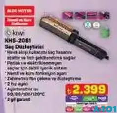KİWİ KHS-2081 SAÇ DÜZLEŞTİRİCİ KİWİ KHS-2081 SAÇ DÜZLEŞTİRİCİ